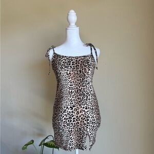 Leopard Print Sleeveless Dress